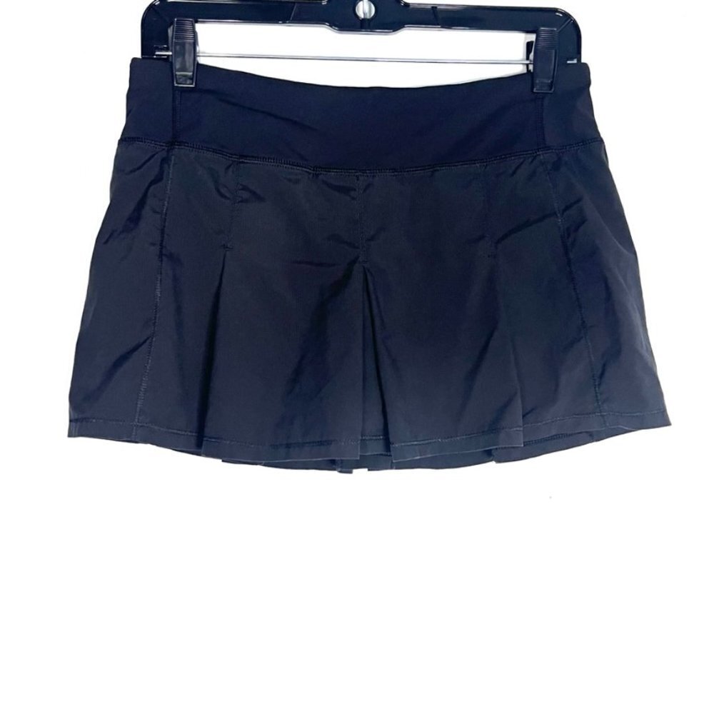 Lululemon Skirt Pull On Activewear Black Lightweight Lined Pockets